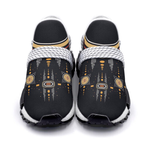 Aztec Ethnic Motif Mesh Sneakers - Image 4