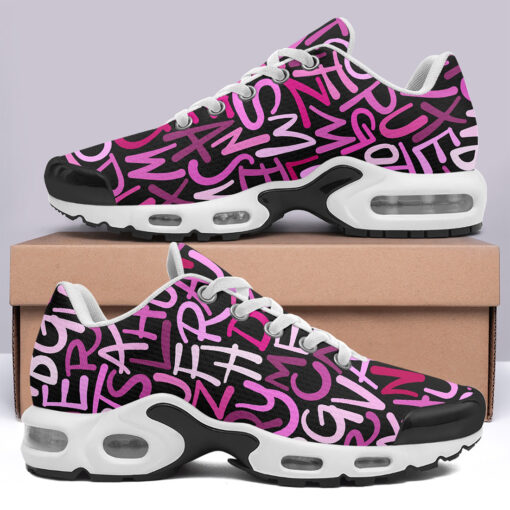 Hand Drawn Pink Letters Cushion Air Sneakers - Image 3