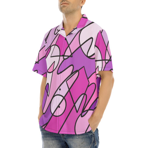 Retro Doodles Abstract Art Hawaiian Shirt - Image 3