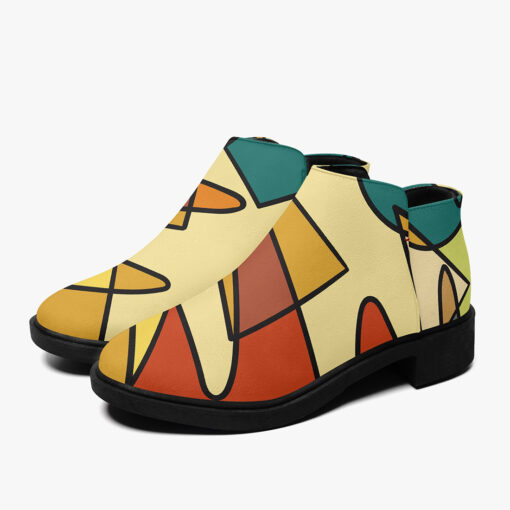 Triangle Circles Retro Doodles Fashion Boots - Image 5