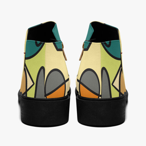 Triangle Circles Retro Doodles Fashion Boots - Image 6