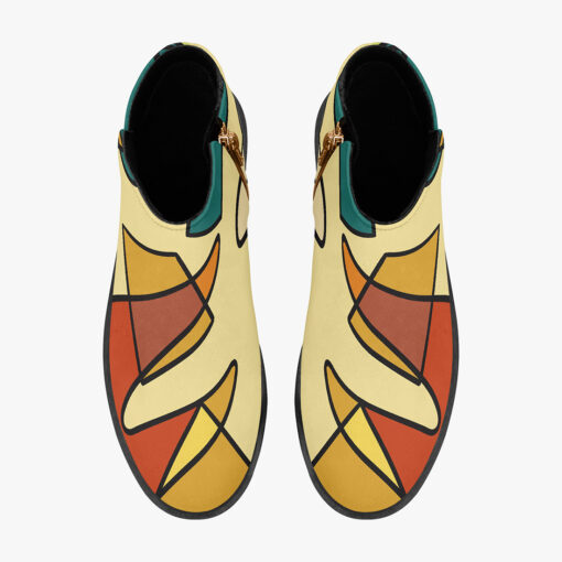 Triangle Circles Retro Doodles Fashion Boots - Image 7