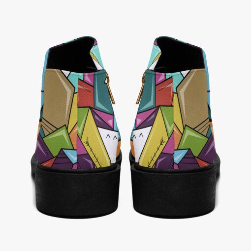 Colorful Mosaic Geometric Fashion Boots - Image 6