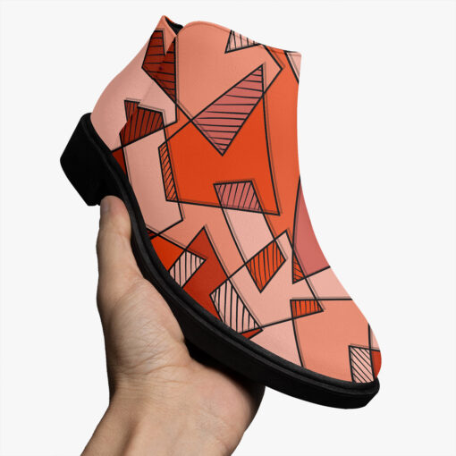 Mosaic Geometric Red Fashion Boots - Image 3