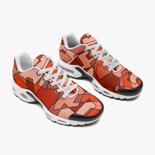 Mosaic Geometric Red Cushion Air Sneakers