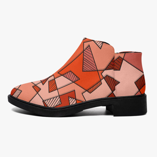 Mosaic Geometric Red Fashion Boots - Image 4