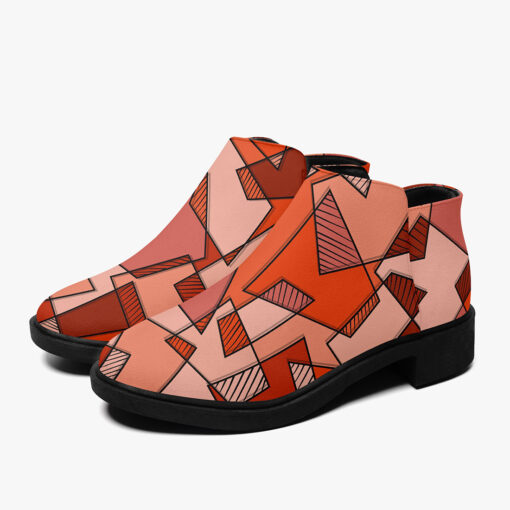 Mosaic Geometric Red Fashion Boots - Image 5