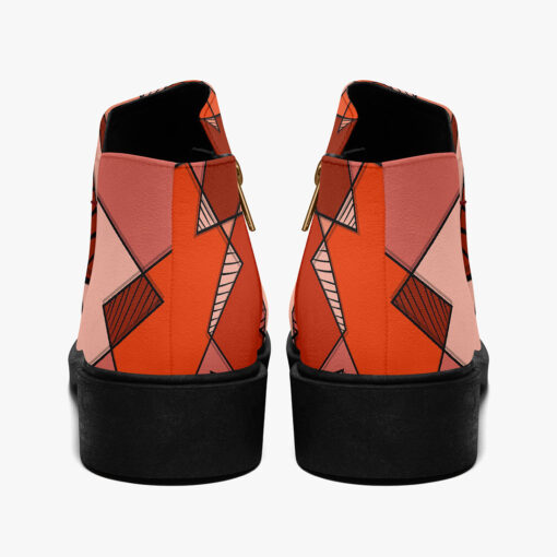 Mosaic Geometric Red Fashion Boots - Image 6