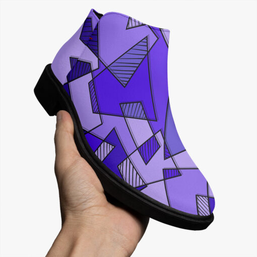 Mosaic Geometric Blue Fashion Boots - Image 3