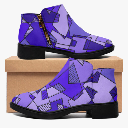 Mosaic Geometric Blue Fashion Boots - Image 2