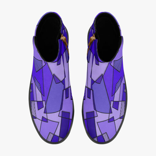 Mosaic Geometric Blue Fashion Boots - Image 7