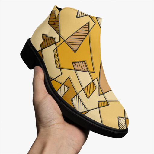 Mosaic Geometric Yellow Fashion Boots - Image 3