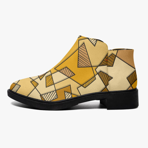 Mosaic Geometric Yellow Fashion Boots - Image 4