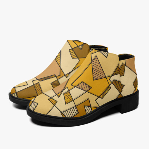 Mosaic Geometric Yellow Fashion Boots - Image 5