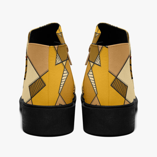 Mosaic Geometric Yellow Fashion Boots - Image 6