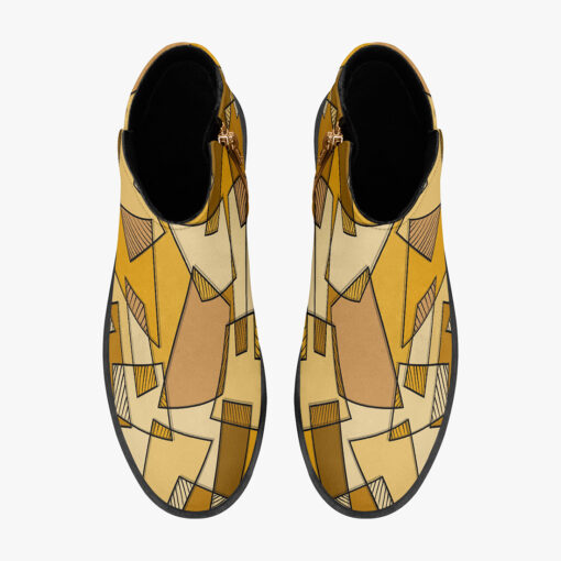 Mosaic Geometric Yellow Fashion Boots - Image 7