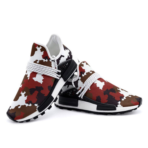 Red Brown Camouflage Mesh Sneakers