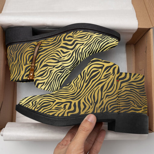 Golden Zebra Fashion Boots