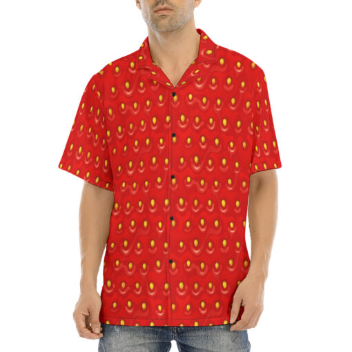 Strawberry Texture Hawaiian Shirt