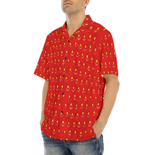 Strawberry Texture Hawaiian Shirt - Image 3