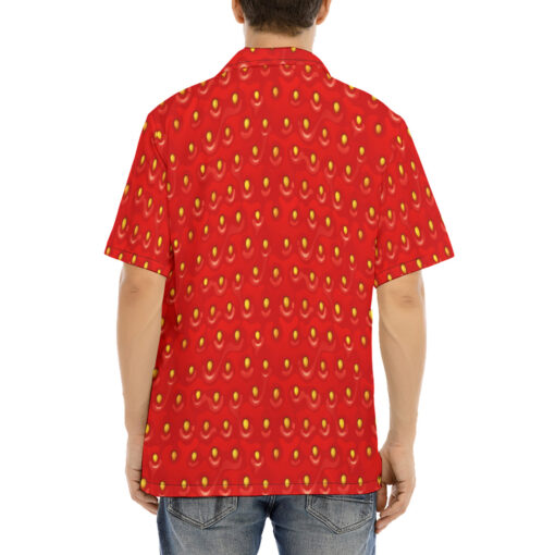 Strawberry Texture Hawaiian Shirt - Image 4