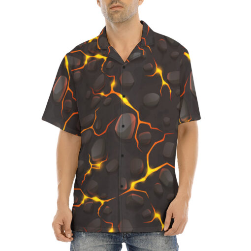 Liquid Hot Lava Cracks Hawaiian Shirt