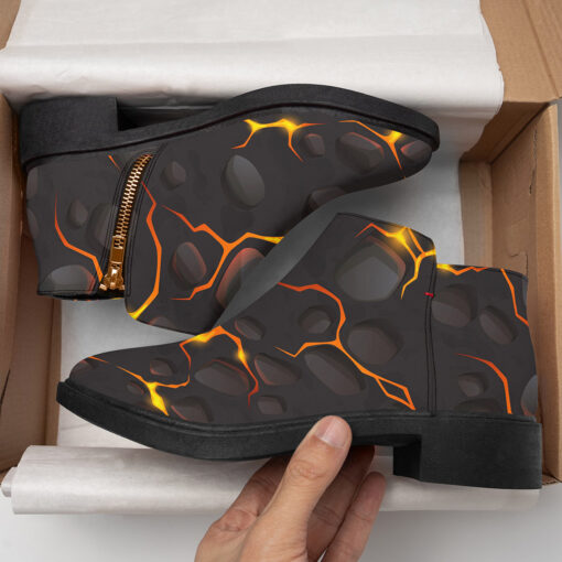 Liquid Hot Lava Cracks Fashion Boots