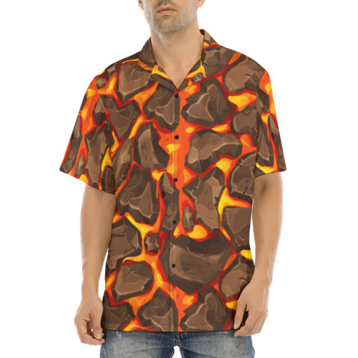 Magma with Stones Hawaiian Shirt