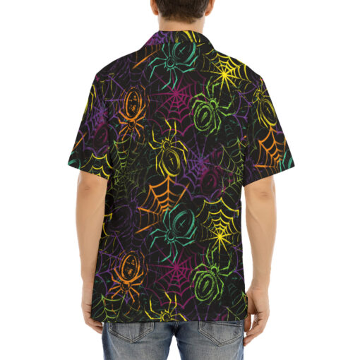 Colorful Spiders Spiderweb Hawaiian Shirt - Image 4