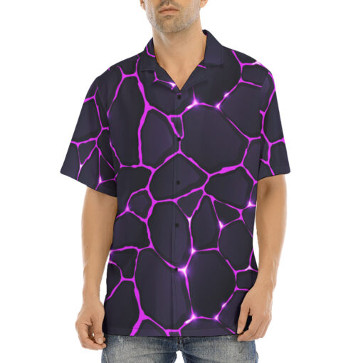 Cracked Purple Magic Glow Hawaiian Shirt