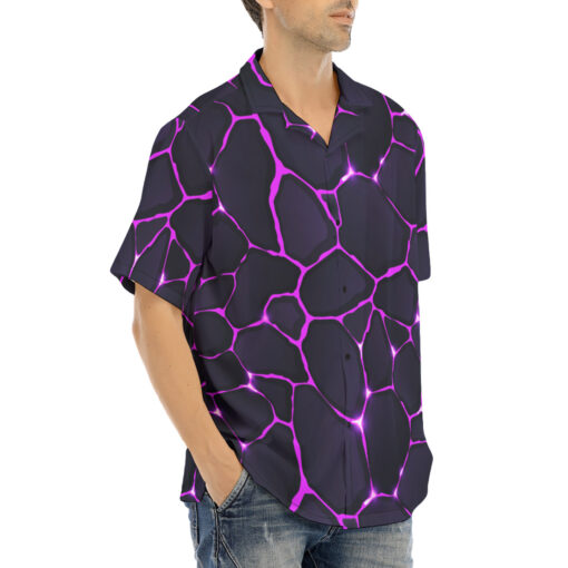 Cracked Purple Magic Glow Hawaiian Shirt - Image 2