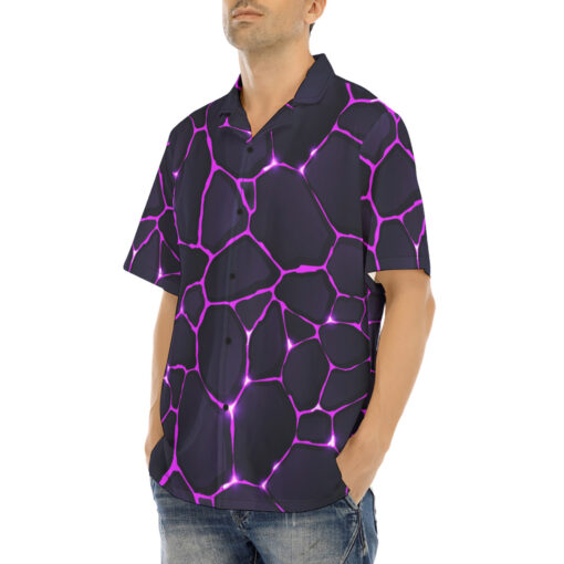 Cracked Purple Magic Glow Hawaiian Shirt - Image 3