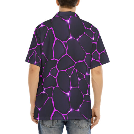 Cracked Purple Magic Glow Hawaiian Shirt - Image 4