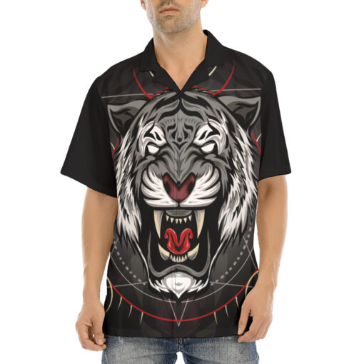 Tiger Art Print Hawaiian Shirt