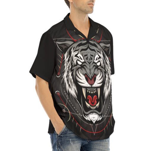 Tiger Art Print Hawaiian Shirt - Image 2