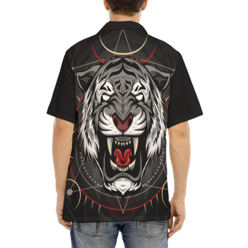 Tiger Art Print Hawaiian Shirt - Image 4