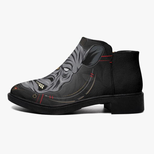 Rhino Art Print Fashion Boots - Image 4