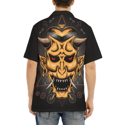 Japanese Devil Mask Hawaiian Shirt - Image 4