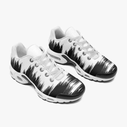 Black White Modern Grunge Cushion Air Sneakers