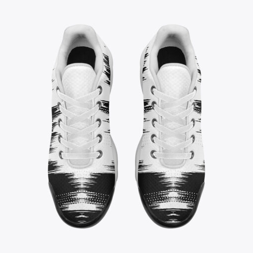 Black White Modern Grunge Cushion Air Sneakers - Image 6