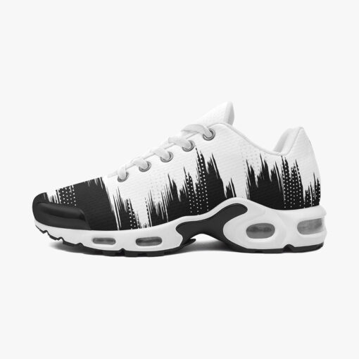 Black White Modern Grunge Cushion Air Sneakers - Image 4