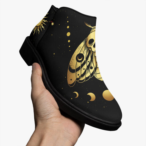 Esoteric Death Moth Moon and Sun Fashion Boots - Image 3