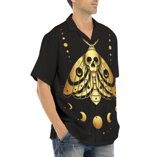 Esoteric Death Moth Moon and Sun Hawaiian Shirt - Image 2