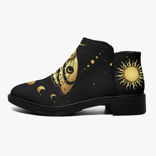 Esoteric Death Moth Moon and Sun Fashion Boots - Image 4