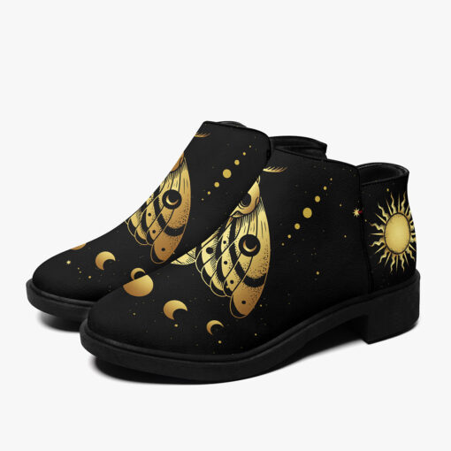 Esoteric Death Moth Moon and Sun Fashion Boots - Image 5