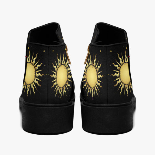 Esoteric Death Moth Moon and Sun Fashion Boots - Image 6