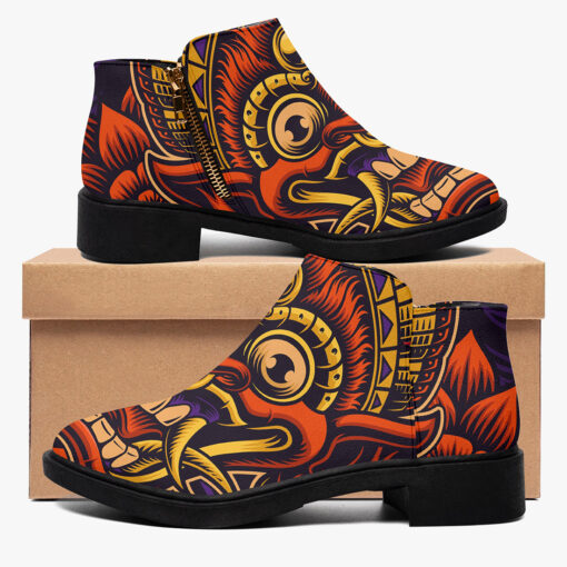 Traditional Bali Masks Fashion Boots - Image 2