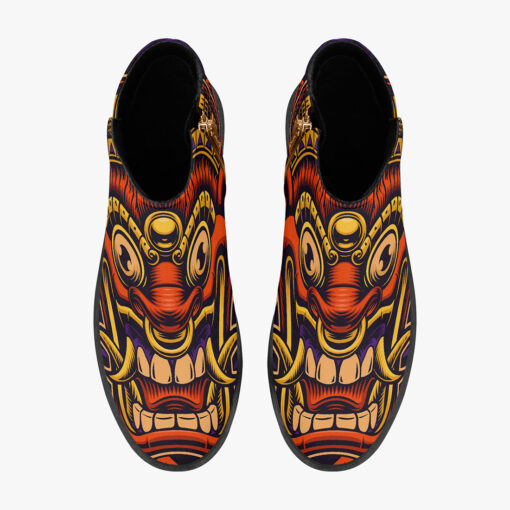 Traditional Bali Masks Fashion Boots - Image 7