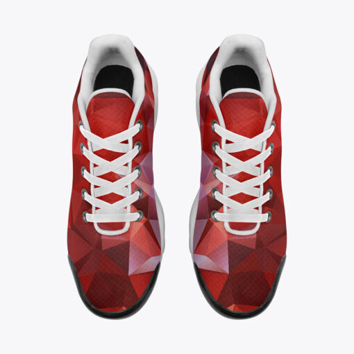 Polygonal Red Geometric Cushion Air Sneakers - Image 6