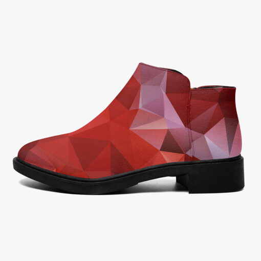 Polygonal Red Geometric Fashion Boots - Image 4